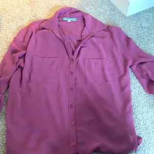 Sheer button down shirt